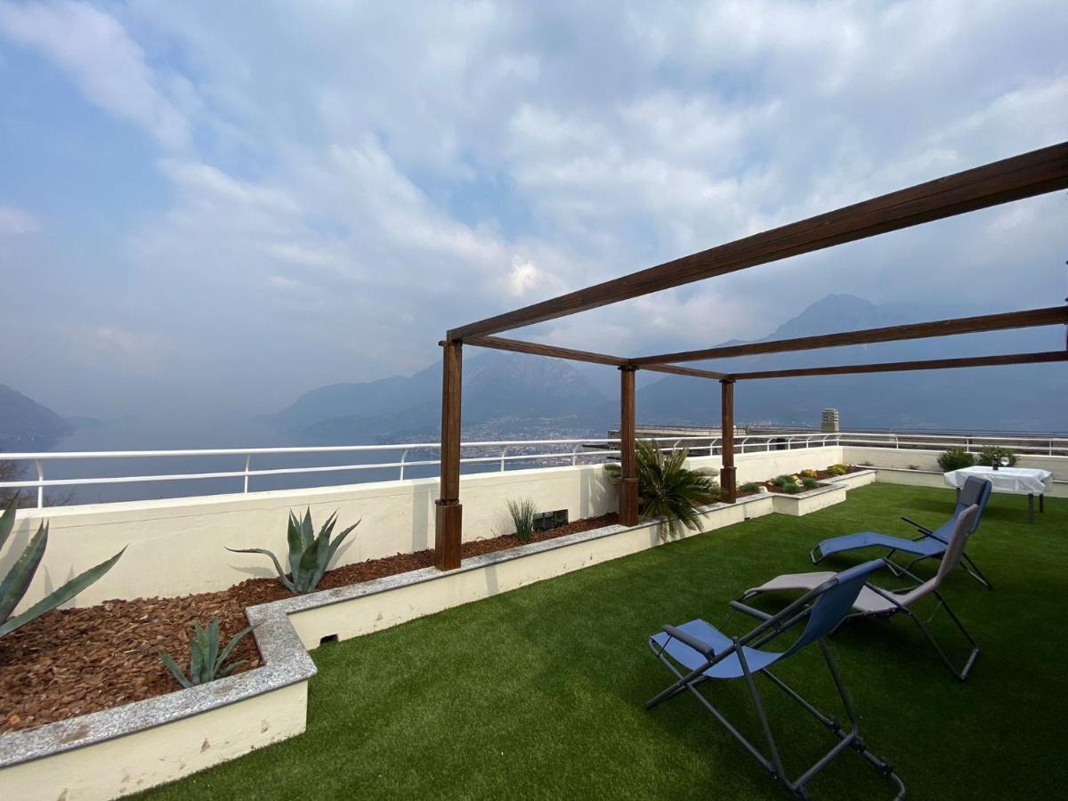 Attico With Big Terrace In Residence With Pool Valbrona Exteriör bild