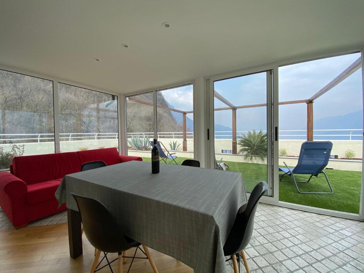 Attico With Big Terrace In Residence With Pool Valbrona Exteriör bild